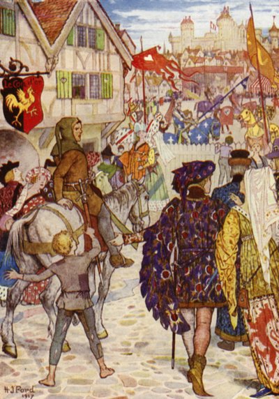 ベルトランがトーナメントのためにレンヌに乗り込む 作： Henry Justice Ford